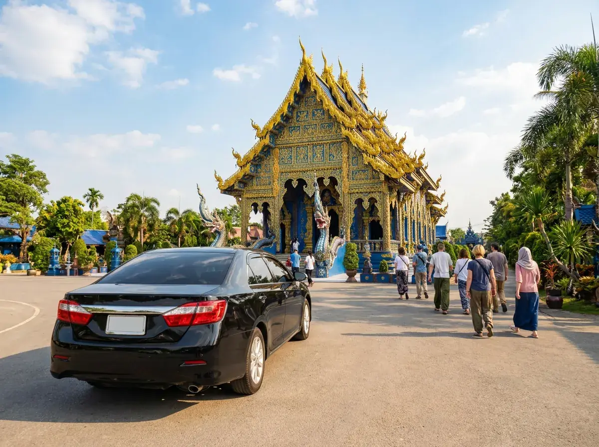 Blue Temple (Wat Rong Suea Ten) – taxi from Hua Hin
